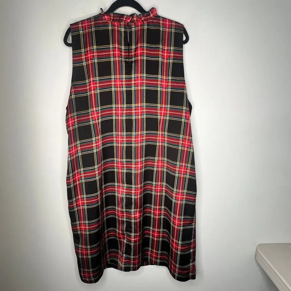 J. Crew Tartan Plaid Shift Dress Size 20